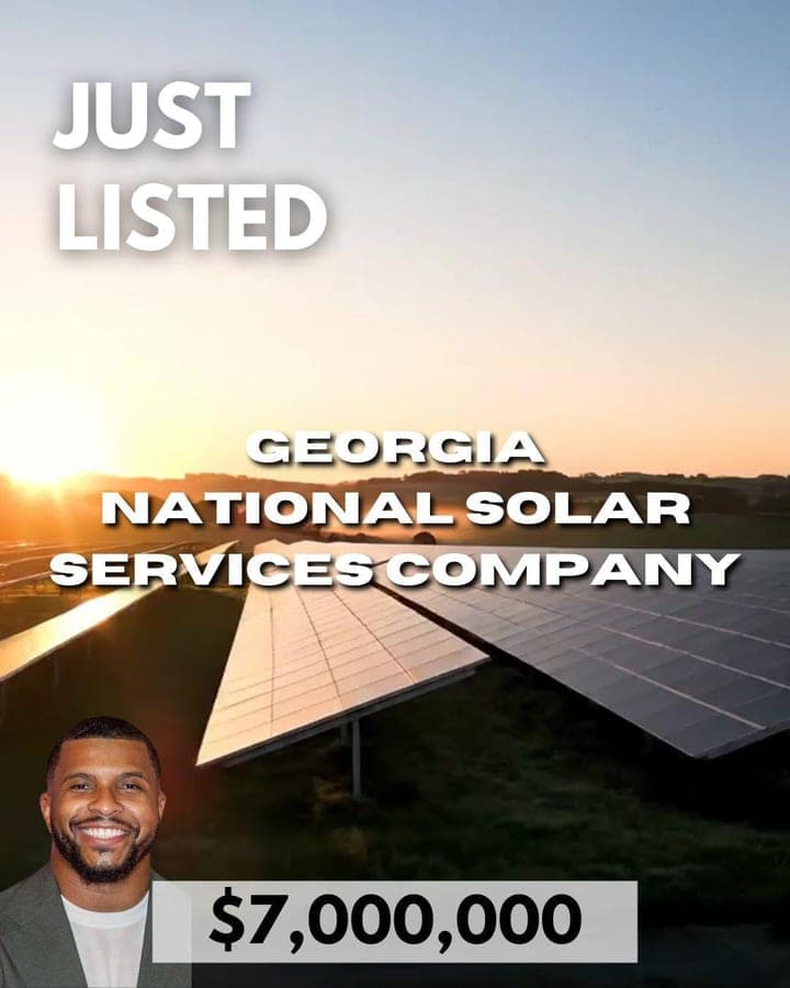 Just Listed: Georgia National Solar Services Company — $7,000,000